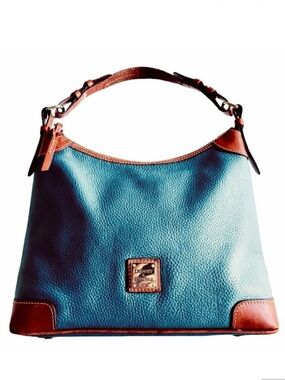 Dooney & Burke Teal Pebble Leather Hobo